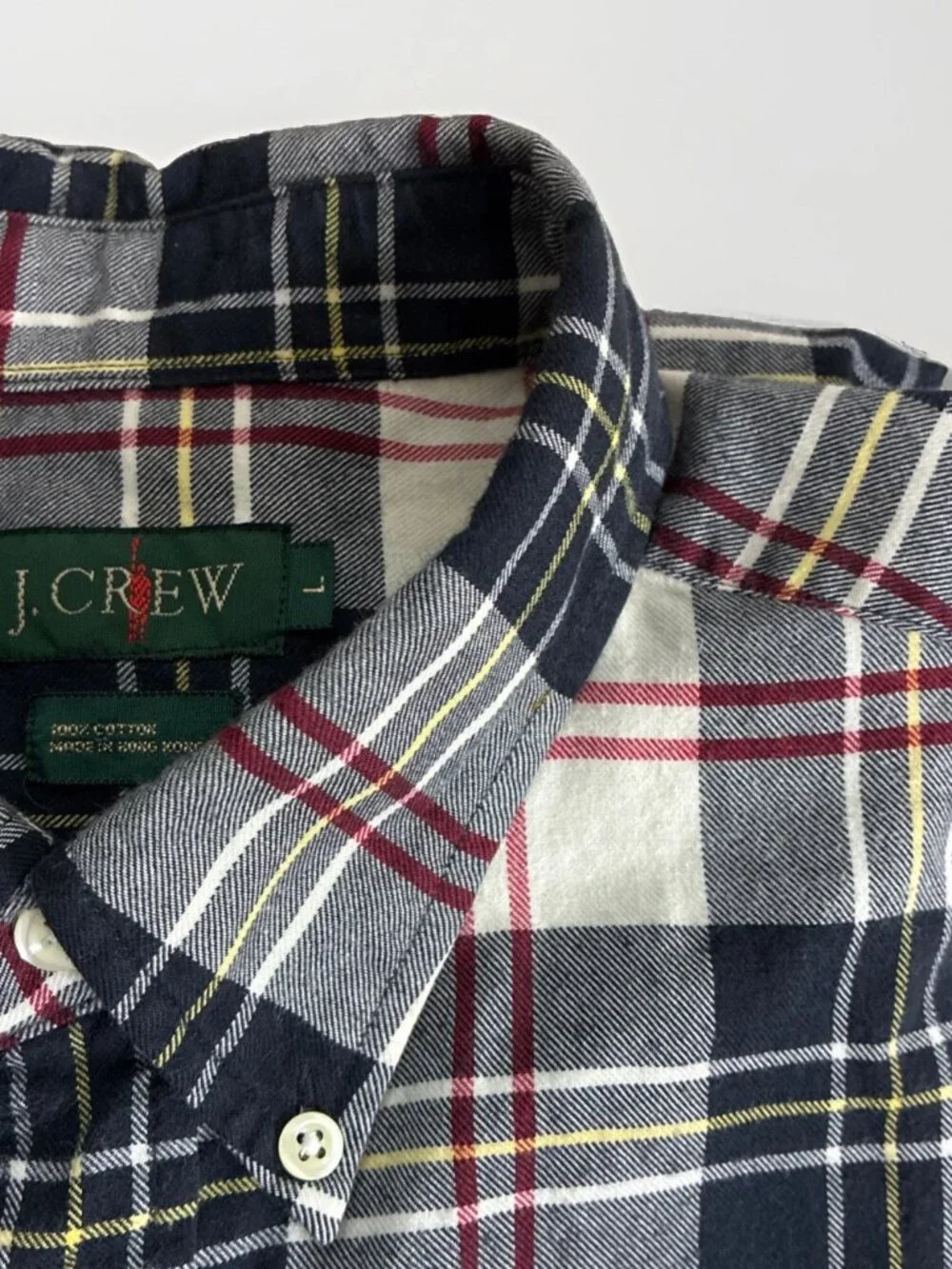 JCrew Oarsman Classic Plaid Shirt Mens Westernwear Vintage Aesthetic